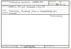 Karteikarte zum Paratyp von Vertebralina sarmatica Karrer, 1877